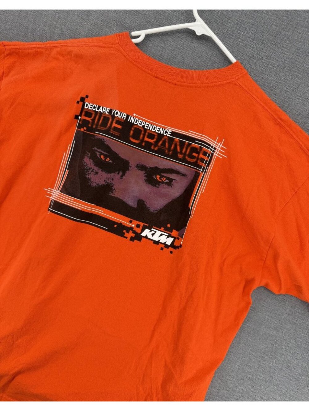 Vtg KTM Ride Orange Declare Your Independence T-Shirt Mens 2XL Tee Y2K